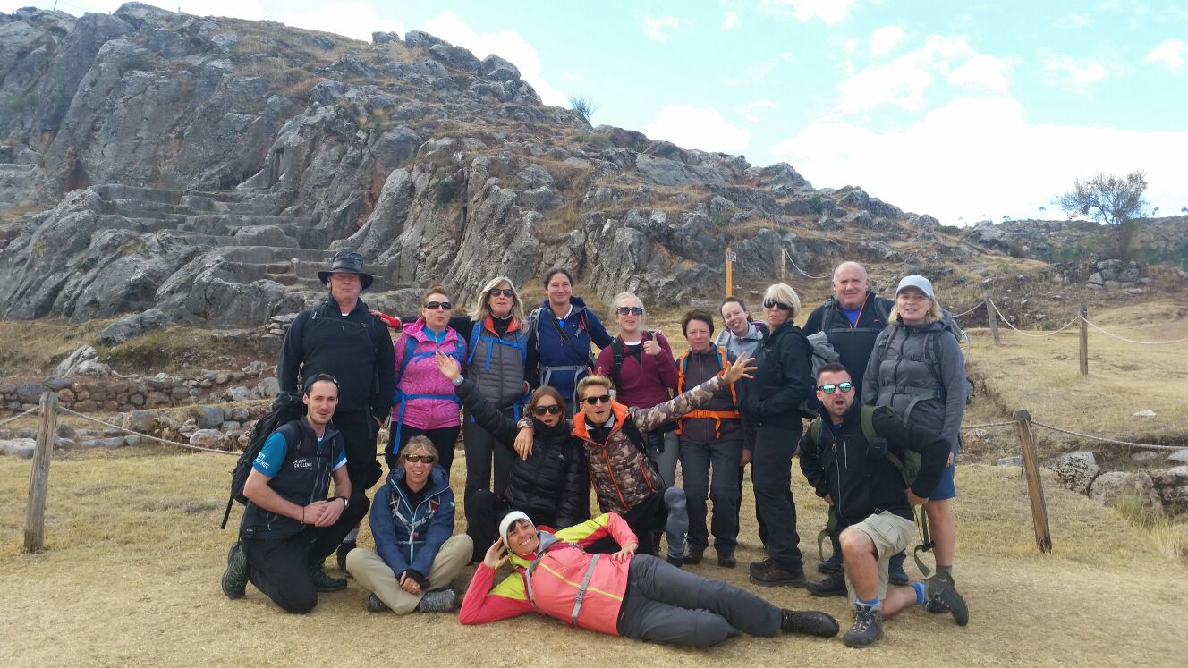 Oliver and the BHF trekking team in Peru