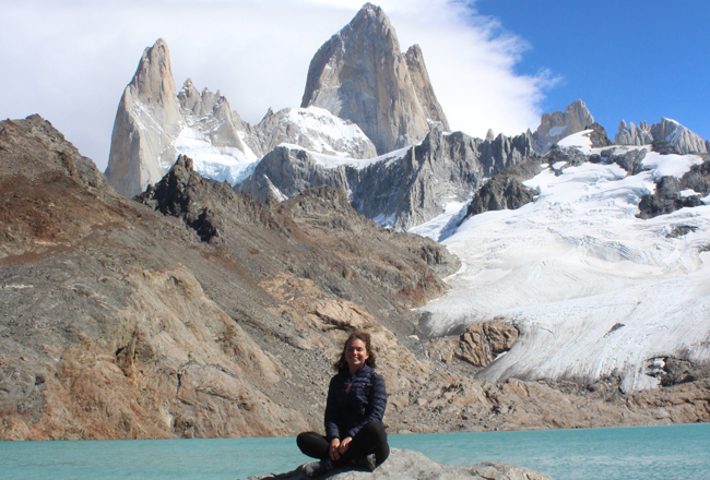 Sarah in Patagonia Charity Challenge team