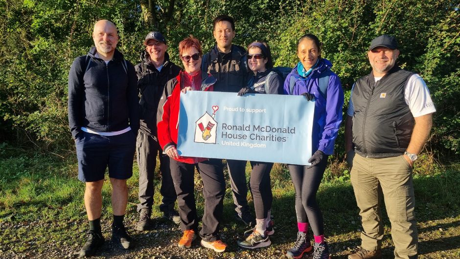 Trekkers supporting Ronald McDonald House Charities on Charity Challenge