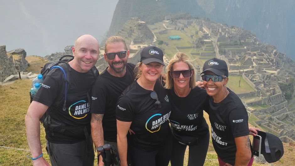 Dame Kelly Holmes Trust trekkers on Machu Pichhu