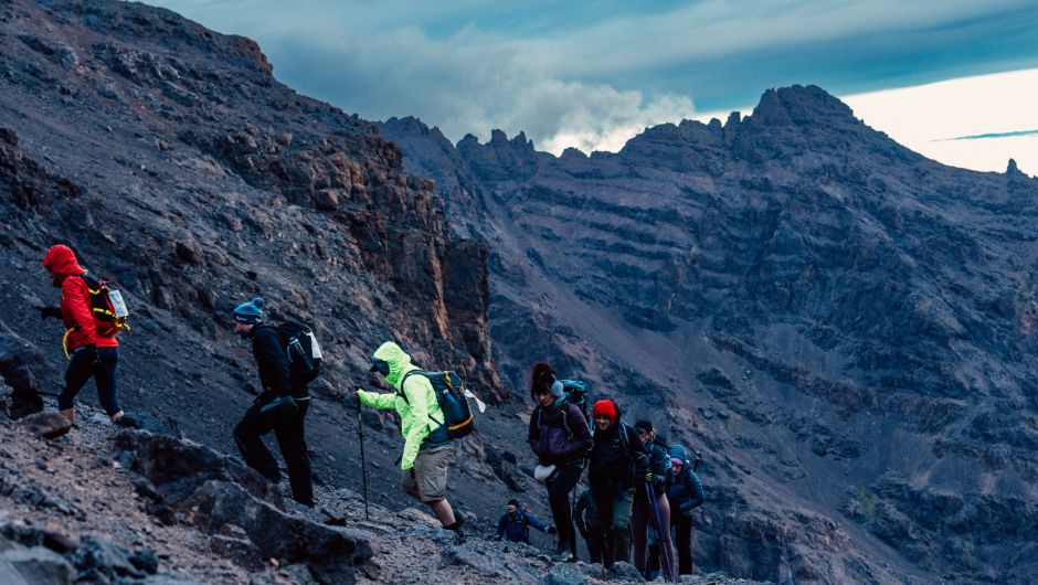 Lloyds Banking Group Team hiking up Mount Toubkal