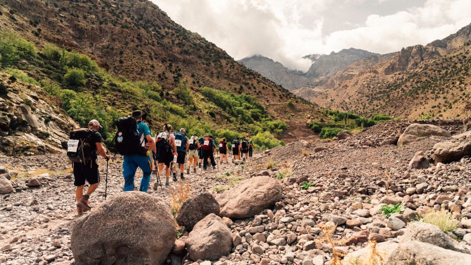 Lloyds Banking Group Team hiking Mount Toubkal