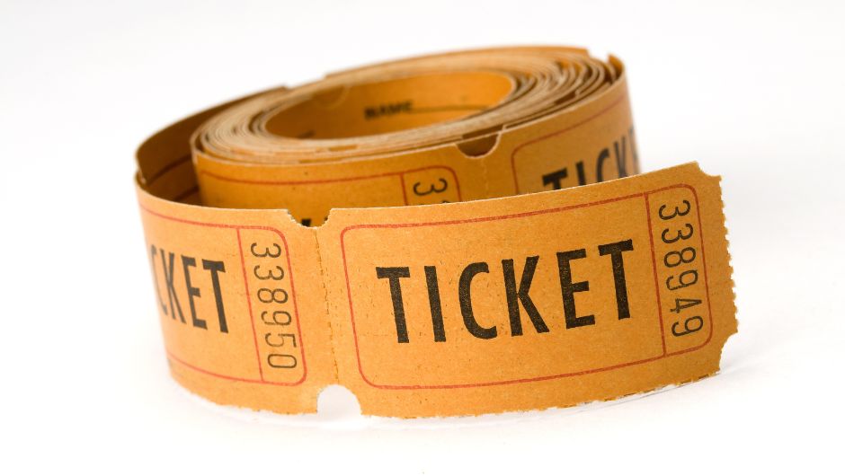 Movie Film Ticket, festive fundraising ideas