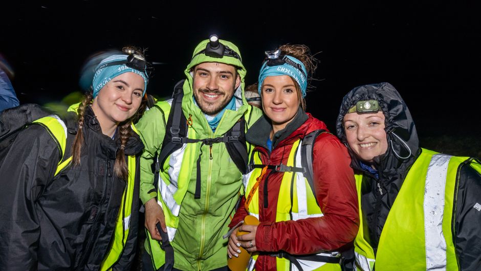 charity challenge summit snowdon at night for sunrise
