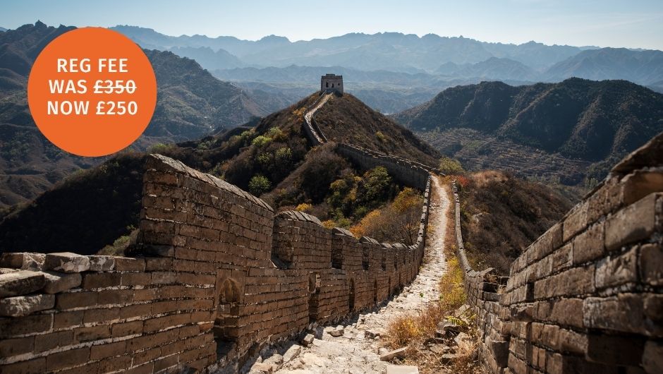 the crumbling steps of the Great Wall of China