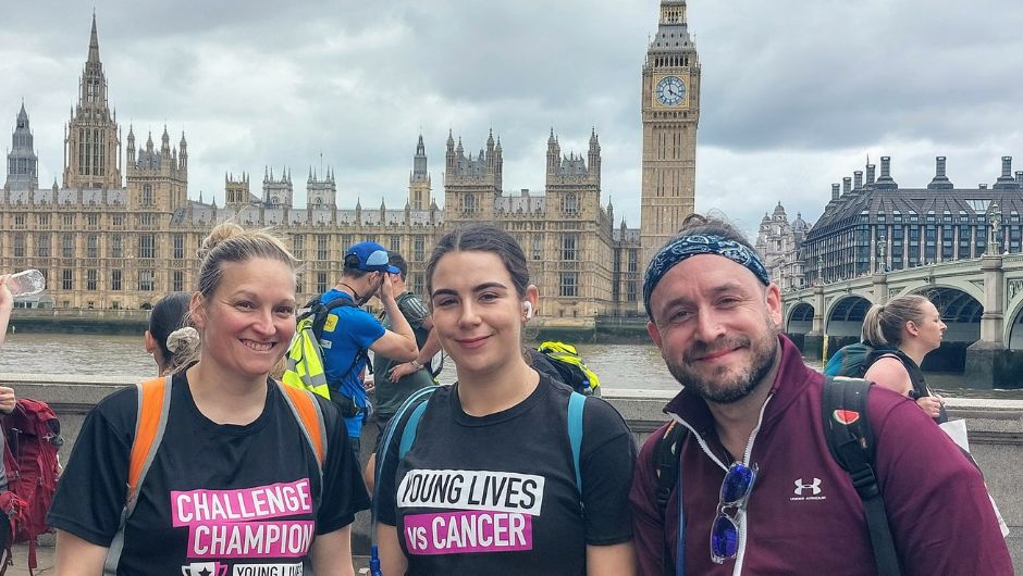 smiling participants after completing the thames footpath challenge